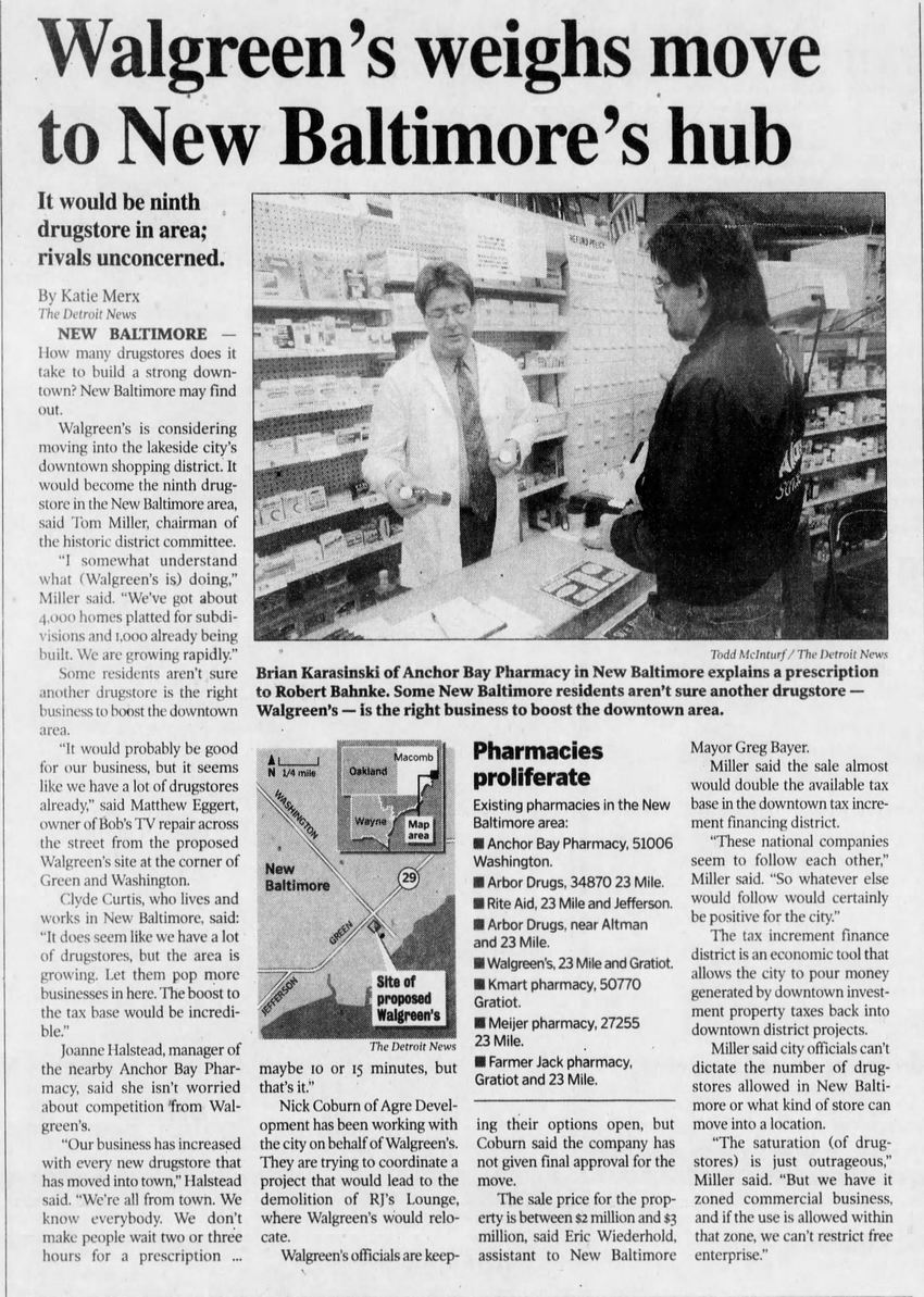 RJs Lounge and Bowling Alley (Bay Lanes) - Nov 15 1998 Article On Razing Of Bowling Alley